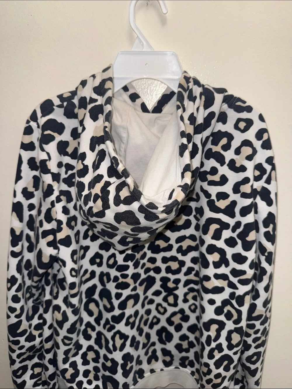 Nike Leopard Print Hoodie with Metallic Gold Swoosh